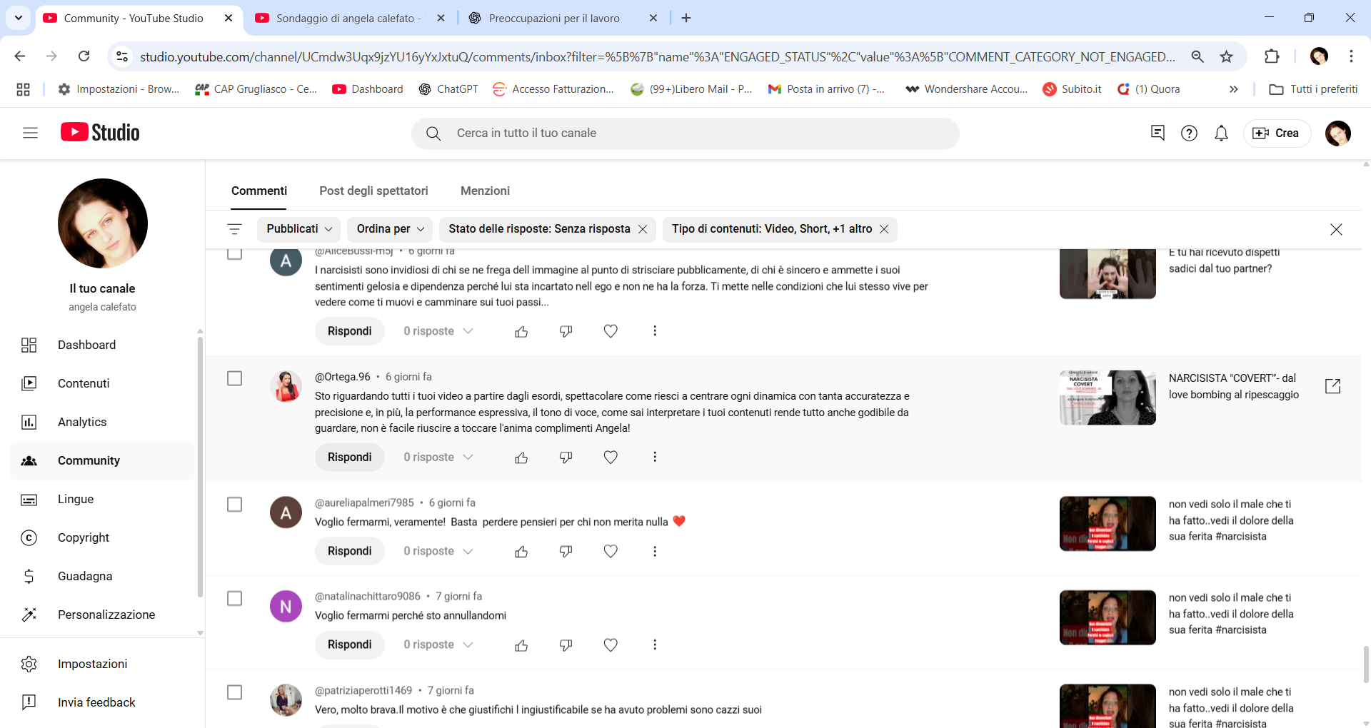 Commento originale di Ortega.96: apprezza l’accuratezza nell’analisi delle dinamiche e la capacità di toccare l’anima.